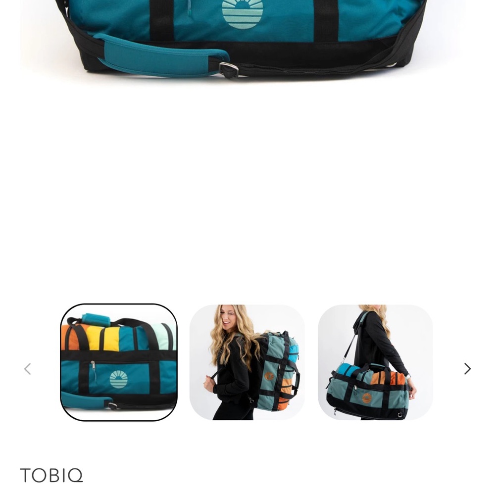 Tobi Teal and Black Men's Bag 60L